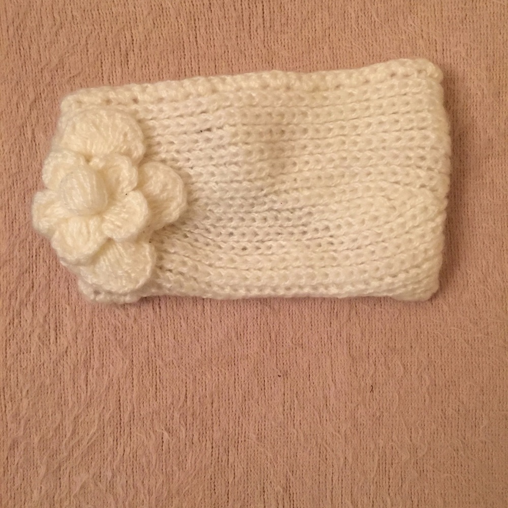 Winter White Crochet Headband